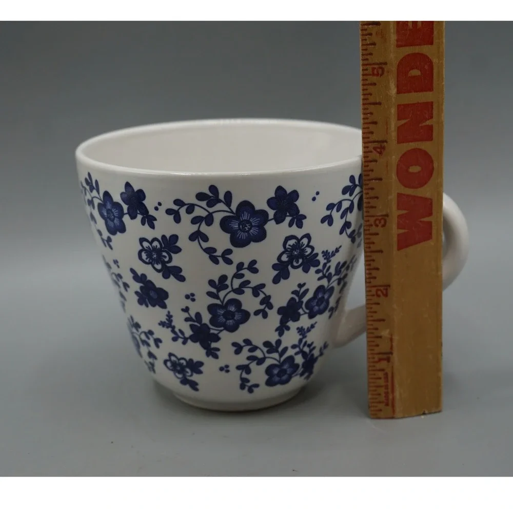 IKEA Promenad Mug Blue White Floral Porcelain Coffee Cup 21533 Scandinavian